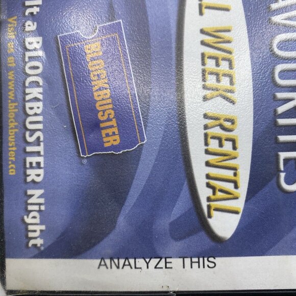 Blockbuster Favourites Video Analyze This VHS Full Week Rental Clamshell Case - Picture 4 of 16